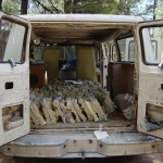 Transporting the tiles to the kiln Transporting the tiles to the kiln