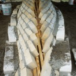 getting ready to pour castable refractory spine